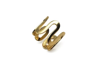 Ajustable Ring '' Wave '' / Gold-plated 24k or silver plated