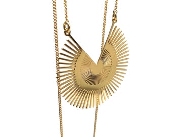 Sunburst necklace AURORE Gold plated 24k fine gold or silver plated
