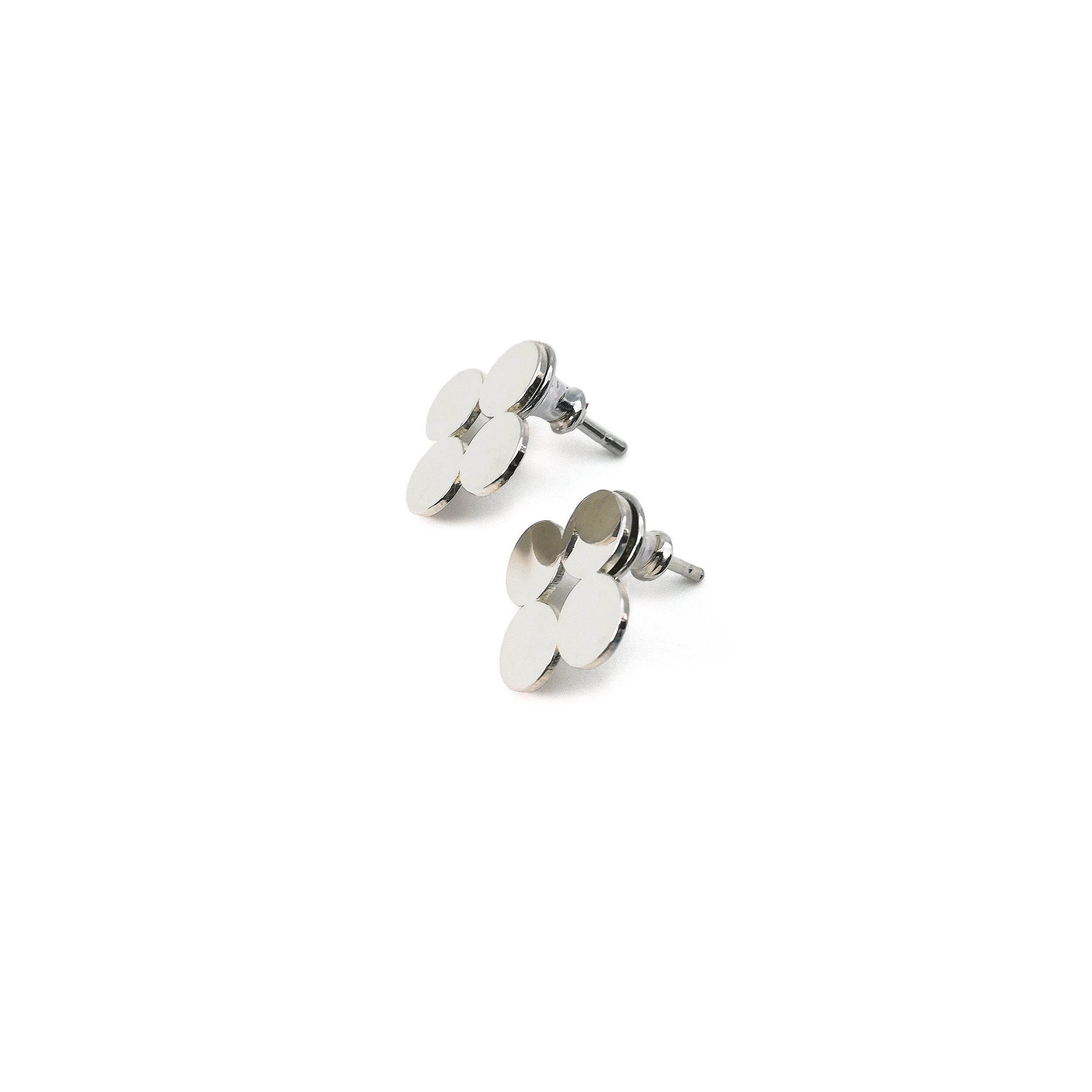 Stud earrings - 24k gold plated or silver plated, 925 silver stud
