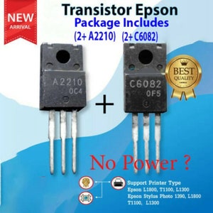 Transistor Set Epson L1800 , Epson 1390 No Power & Beeping &#39;USA&#39; FIX It