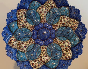 20cm Mina Plate (Hand Painting on Copper)