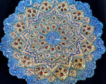 Mina Plate (Hand Painting on Copper)