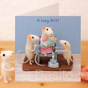 Whimsical Greetings card - Baby Boy