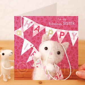 Whimsical Birthday Card (Sister) - Happy Birthday