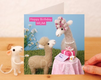 Whimsical Birthday Card - Happy Birthday Mum