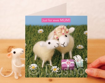 Whimsical Sheep Birthday Card for Mum