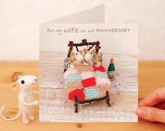 Whimsical Greetings Card - For my WIFE on our ANNIVERSARY