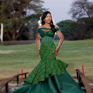 African mermaid dress, Ankara mermaid dress, African print dress, African outfit, African maxi dress, Women African clothing, Ankara gown