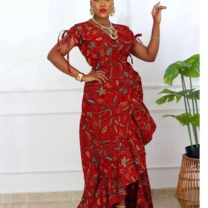 African dress, Ankara wrap dress, African maxi dress, African women outfit, African print dress, Ankara outfit, Ankara gown, African gown
