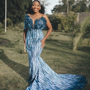 African dress, Ankara maxi mermaid gown, African print dress, African women outfit, African prom dress, African wedding dress, Ankara gown