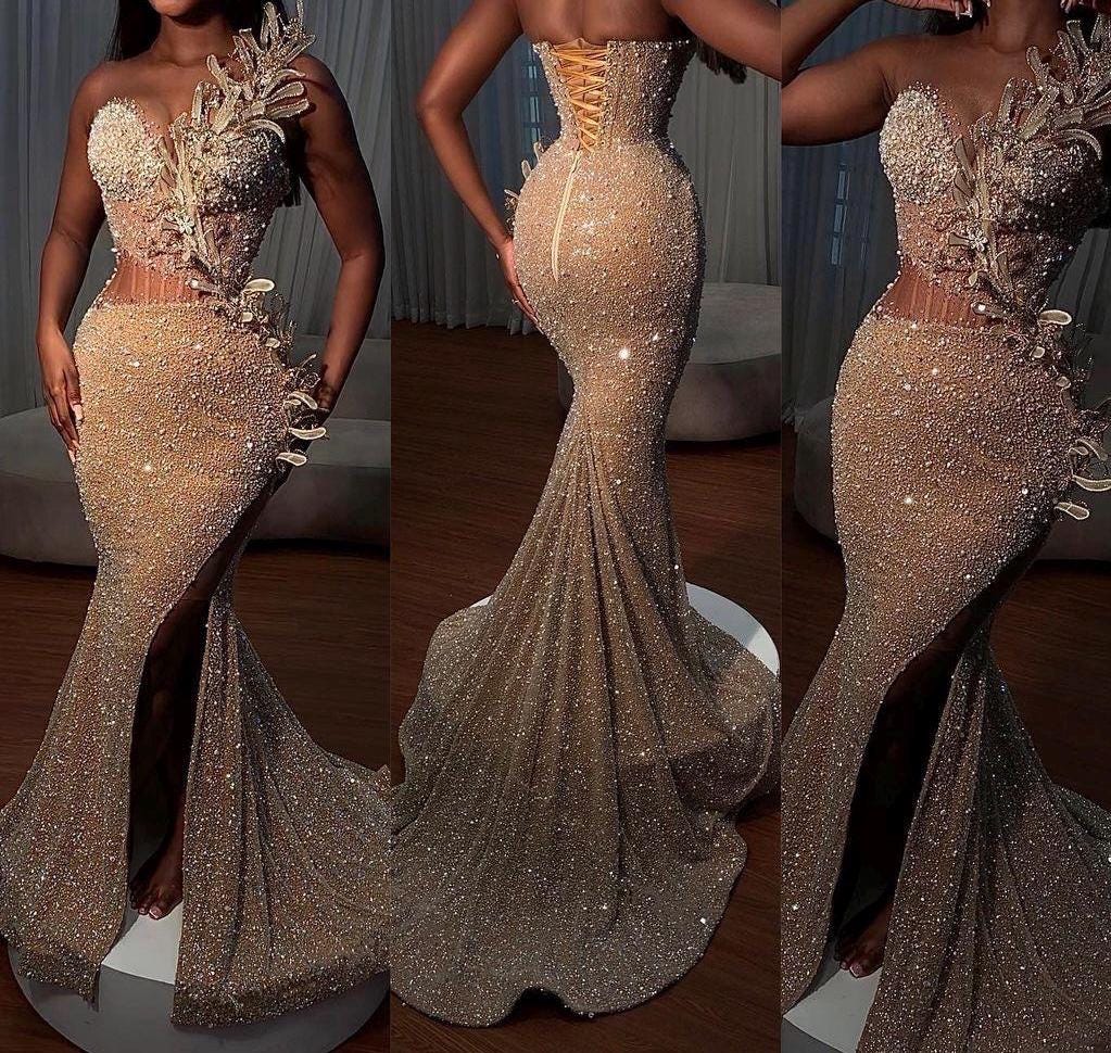 Gold Lace Dress, Corset Dress, Prom Dress, Pageant Dress Homecoming Dress, Wedding Reception Gown, Birthday Gown, Party Aline Gown With Slit - Etsy Gold Lace Dress, Corset Dress, Prom Dress, Pageant Dress Homecoming Dress, Wedding Reception Gown, Birthday Gown, Party Aline Gown With Slit - Etsy