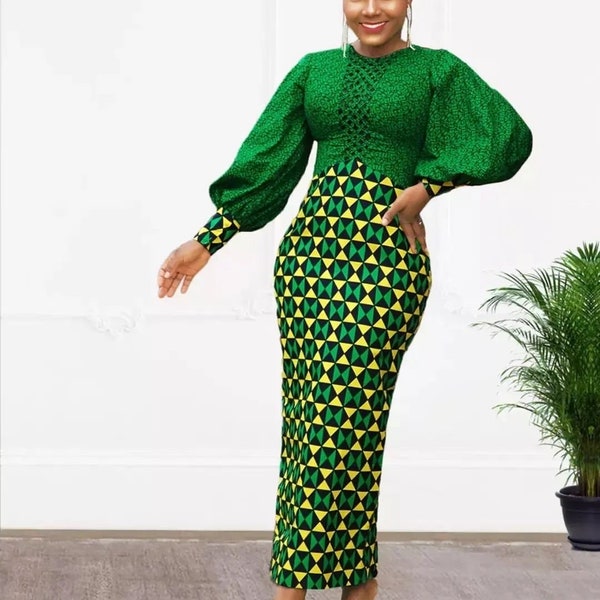 African dress, Ankara long dress, African print dress, African outfit, Ankara gown African maxi dress, African clothing, Ankara pencil dress