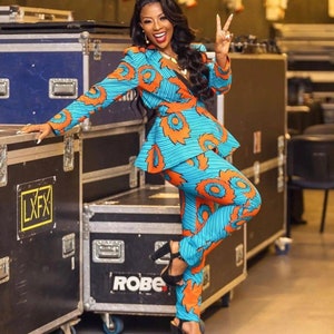 African 2 piece suit , Ankara suit, African print women suit, African women outfit, African print top, Ankara event dress, Ankara pants set
