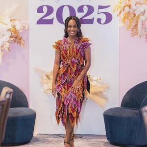African midi dress, Ankara dress, African print dress, African outfit, Applique African dress, Women African clothing, Ankara fashion dress