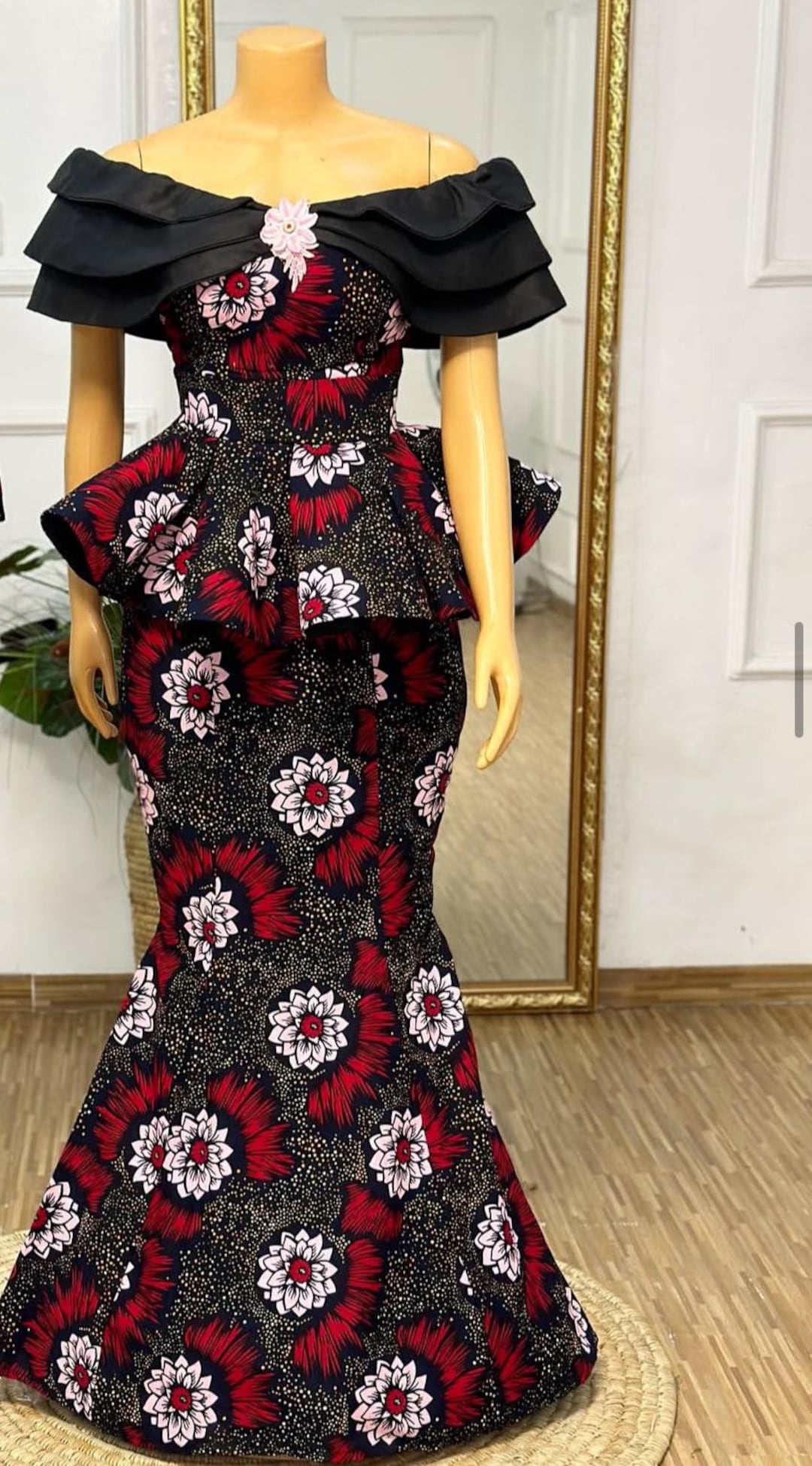 African Print Ankara Pleated Skirt And Top Set main image 1