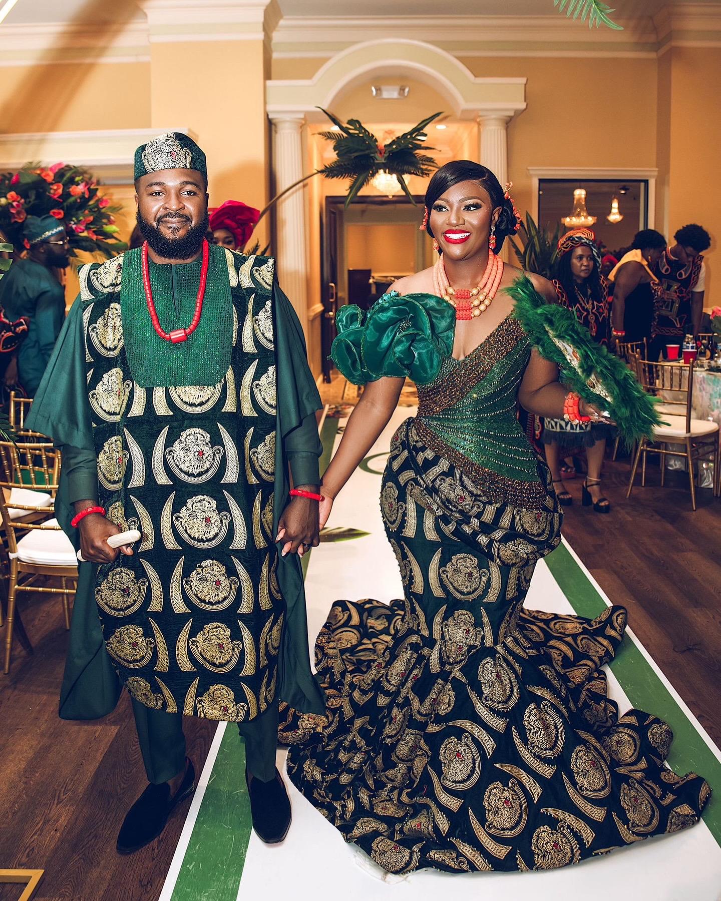 African wedding outfit, African couple wedding outfits, Isiagu Igbo wedding attire Nigerian Traditional clothing Nigerian men wedding attire