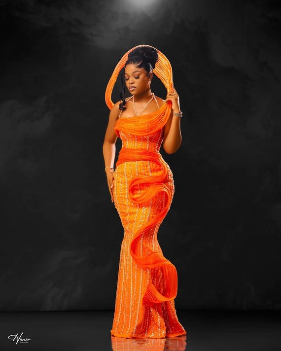 Buy Orange Prom Dress, Corset Dress, Trumpet Lace Dress, Beauty Pageant Gown Homecoming Dress, Wedding Reception Gown Birthday Gown, Party Dress Online in India