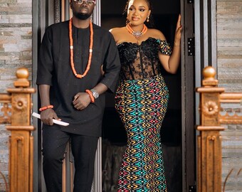 African couple outfits, Couples Ankara outfit, African wedding attire, African men outfit, Matching African couples clothes, Ankara dress