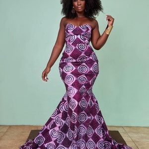 African mermaid dress, Ankara maxi gown, African print dress, African women outfit, African prom dress, African wedding dress, Ankara gown