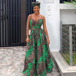 African dress, Ankara skater dress, African maxi dress, African women outfit, African print dress, Ankara outfit, Ankara gown, African dress