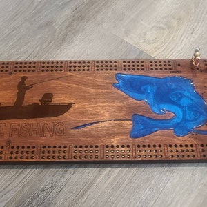 Fishing Cribbage Board