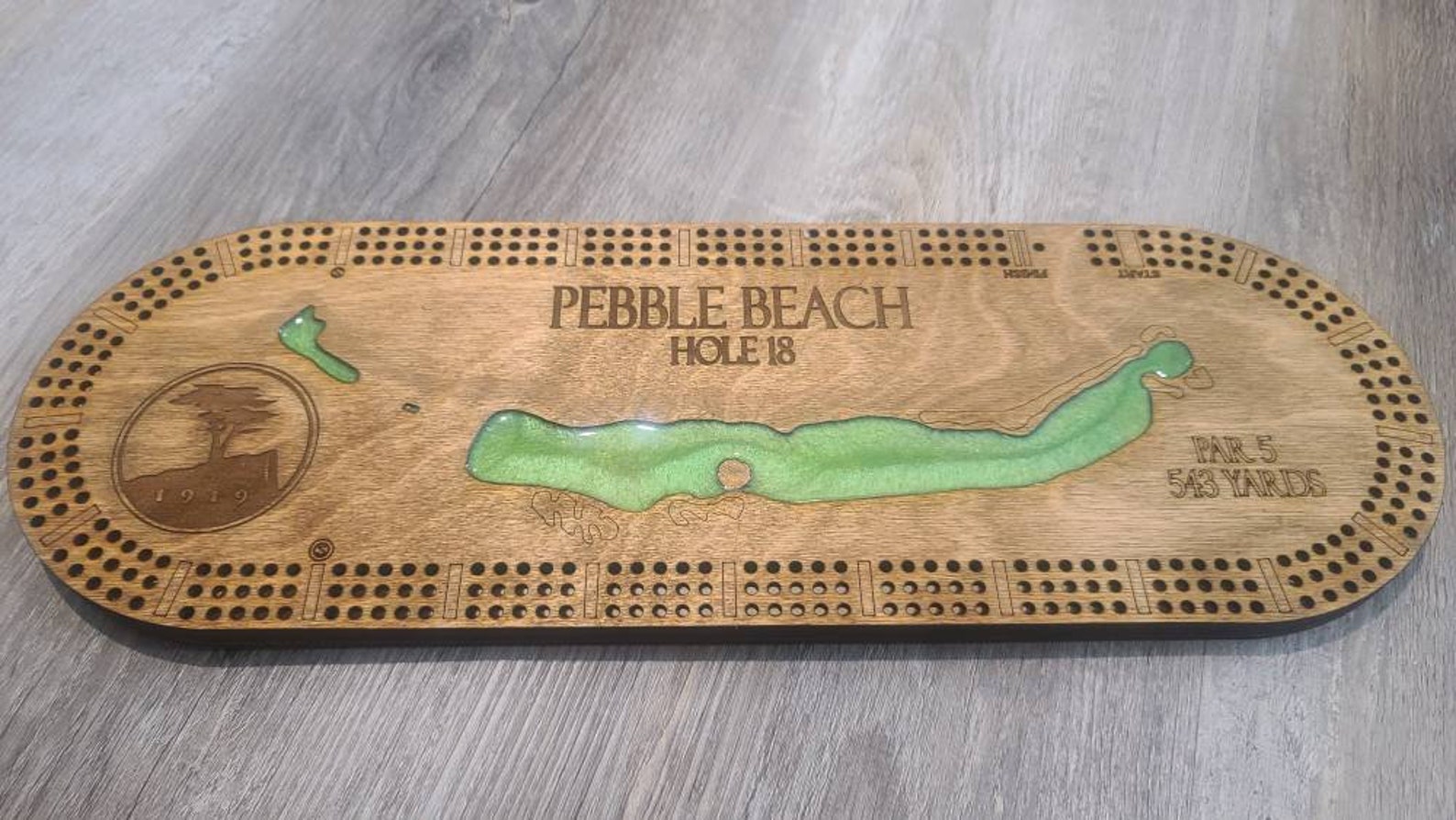 Custom Golf Hole Cribbage Board Etsy