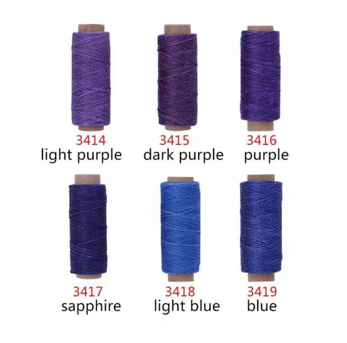 Colors Leather Sewing Waxed Thread Purple Waxed Thread Hand Etsy