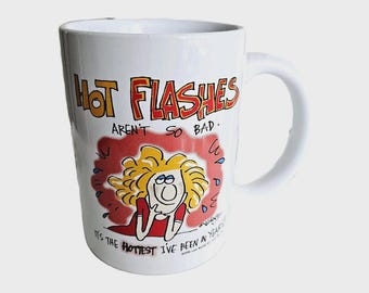Vintage Funny Hot Flash Mug Menopause Humor Coffee Cup