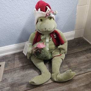 Vintage Bunnies by the Bay Christmas Frog Toad Mistletoad Plush Doll