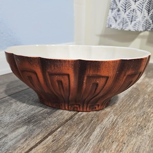 Vintage Royal Haeger MCM Mid-Century Art Deco Orange Planter