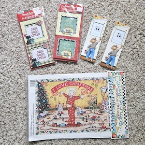Vintage Mary Engelbreit Christmas Magnetic Photo Frames Iron On Transfer