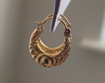 Vintage 9ct Gold Hoop Earrings
