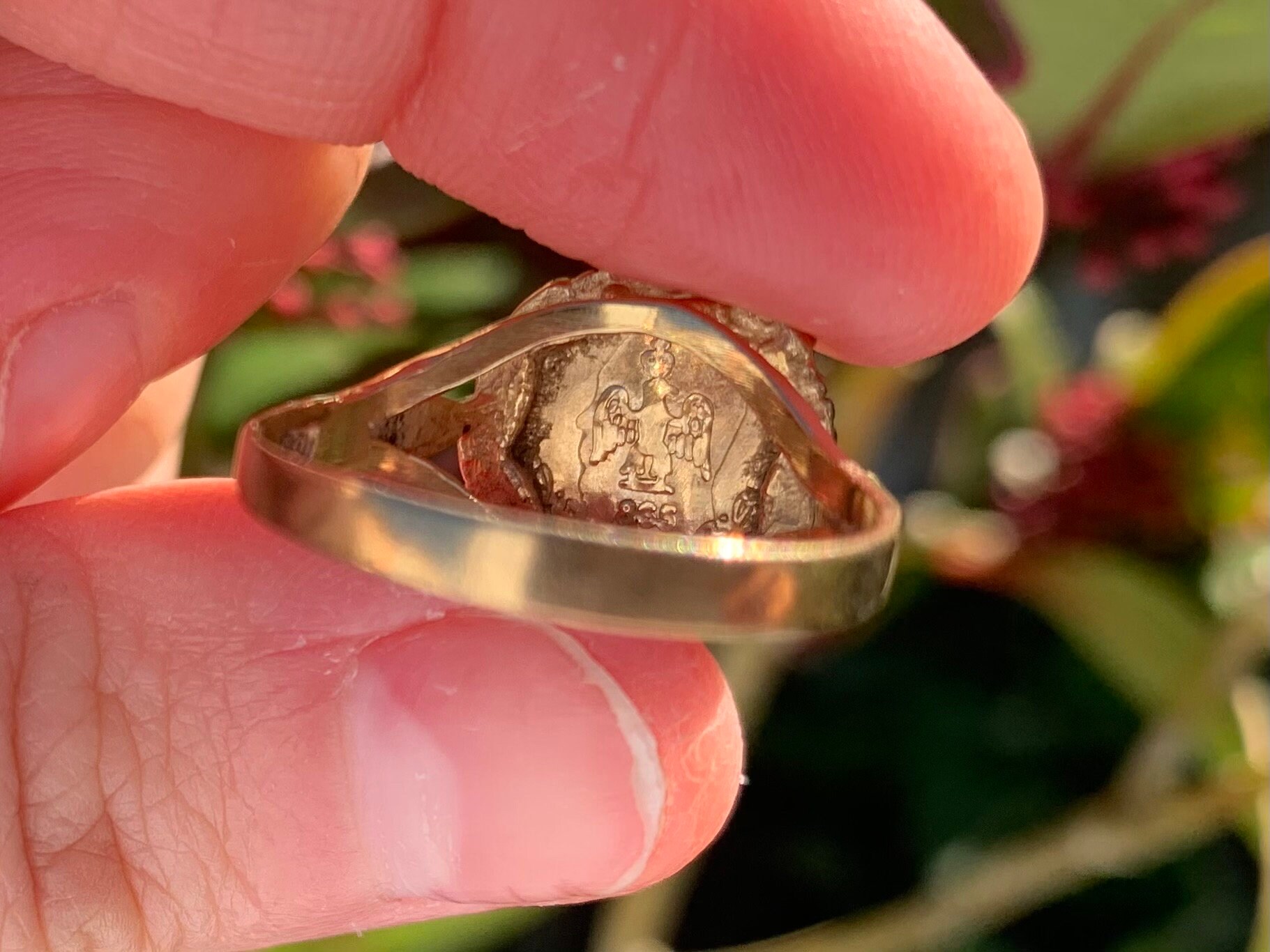 Vintage 9ct Gold Coin Ring, Size UK N, US 6 3/4 - Etsy