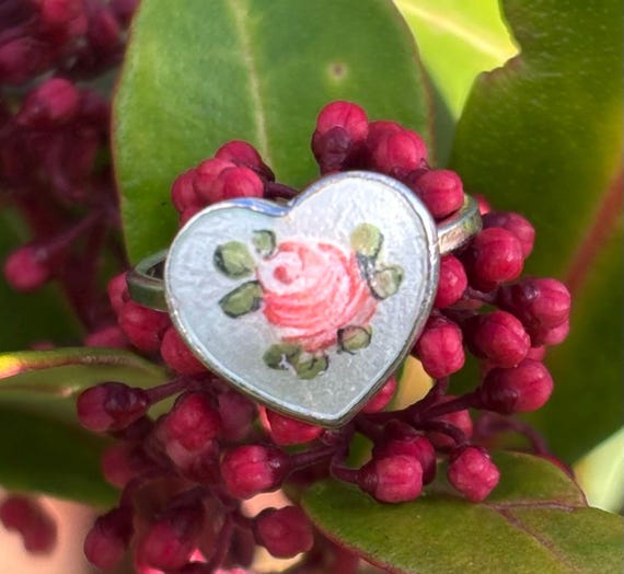 Beautiful Rare Vintage Solid Silver Guilloche Ena… - image 2