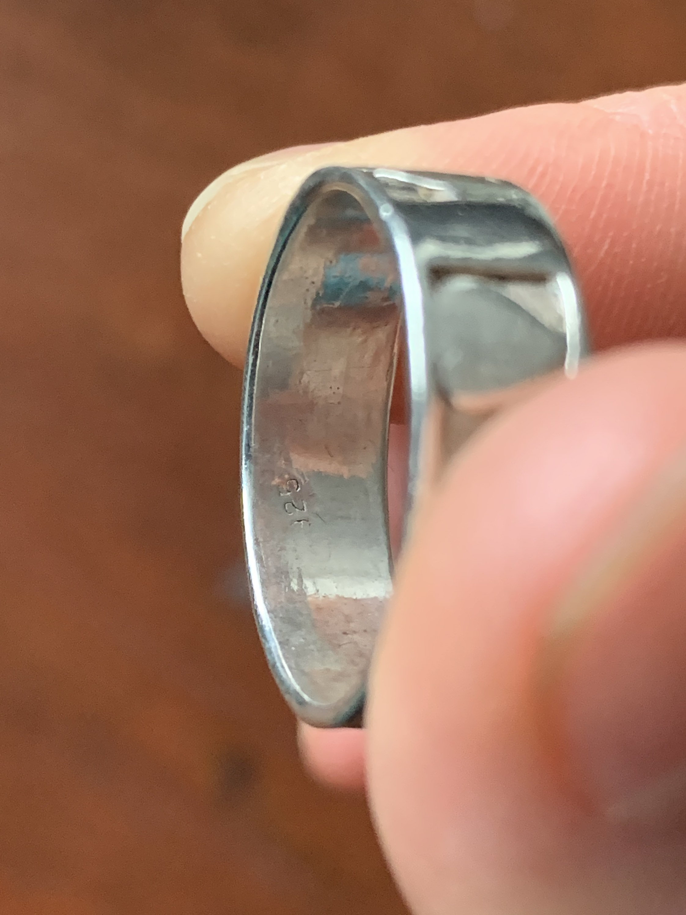 アクセサリー UK Vintage Silver x Gold Ring K10 x 925 Vintage 925 Sterling Silver Hearts Band Ring Size UK O,US 7