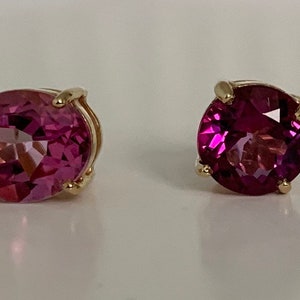 Vintage 9ct Gold Gem Set Stud Earring (Single)