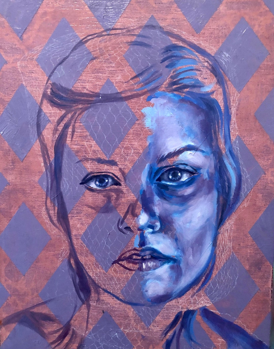 Oil Painting on Cradled Wood Panel Portrait Painting Etsy