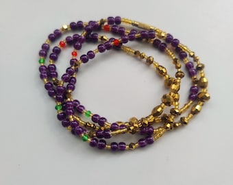 36 inches Made  to Measure African Waist Beads / Waist Beads / Belly Jewelry / Weightloss Tracker/ Belly Beads