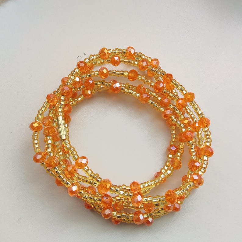 Set of 2 Waist Beads / Belly Jewelry / Weightloss Tracker/ Belly Beads image 10