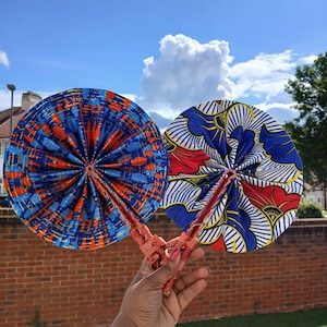 Small African Print Fan