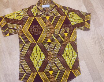 African Print Daddy & Me Matching Shirts | Ankara Family Set | Father Son Matching Outfit / Black