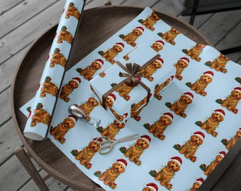 Goldendoodle Wrapping Paper Christmas Wrapping Paper Dog Christmas Wrapping Paper Goldendoodle Gift Custom Dog Wrapping Paper Cute Dog Gift