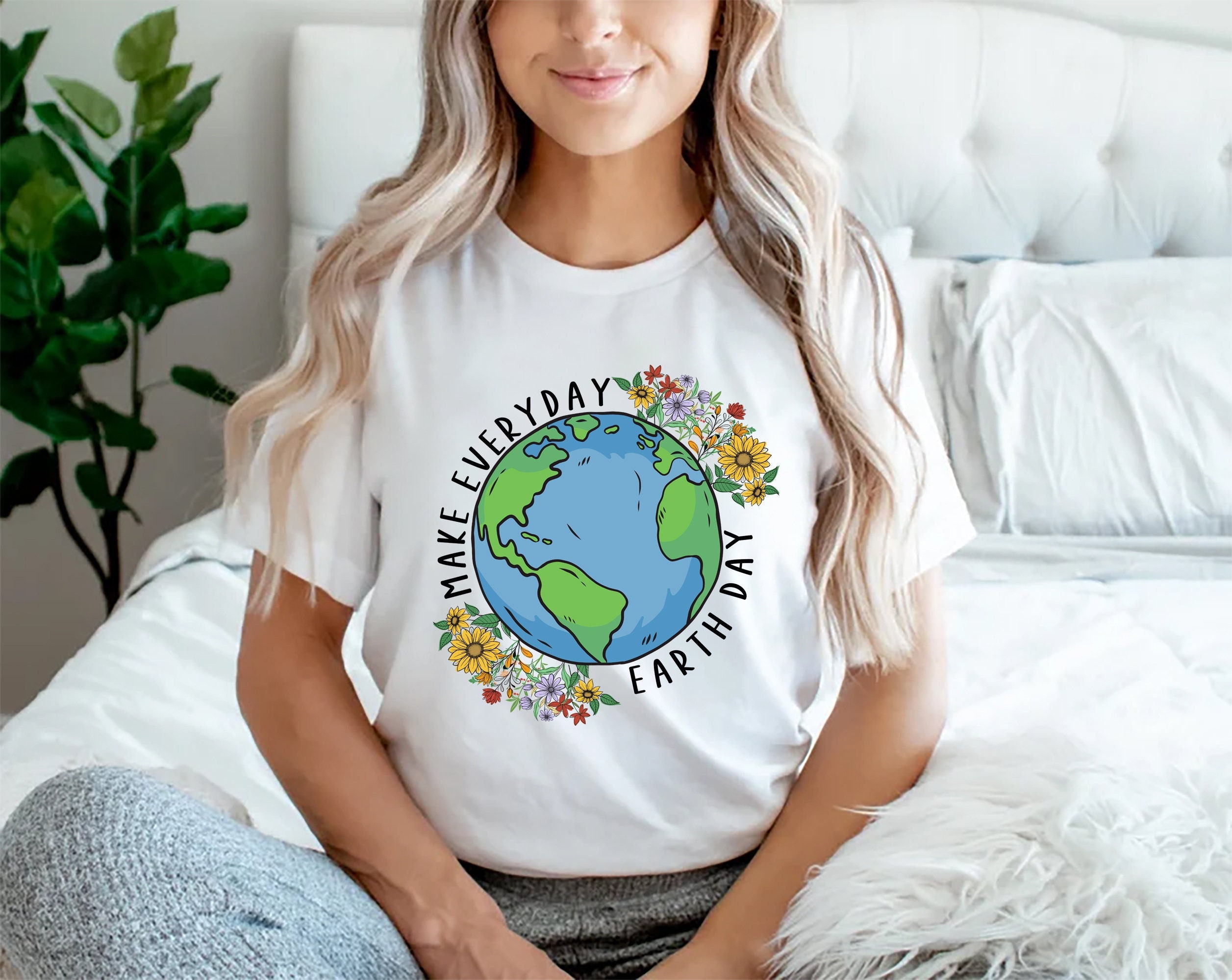 Discover Make Everyday Earth Day, Earth Day Shirt, Floral Earth