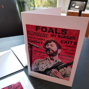Foals, Yannis,  - Blank inside and no message on the front, greeting card, envelope, plastic wrapped, Foals card