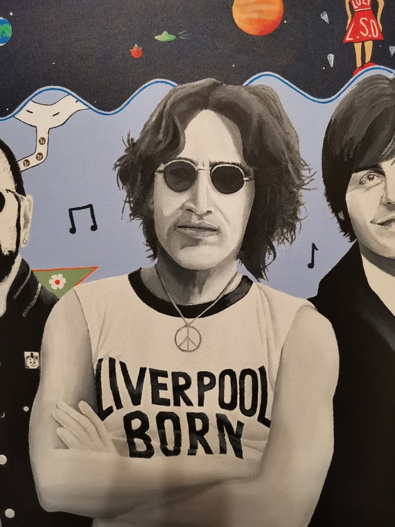 John Lennon, the Beatles, Happy Birthday Card, Lennon, Peace