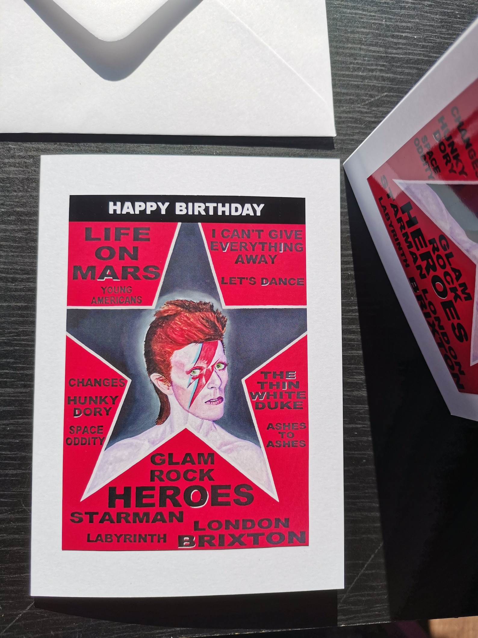 David Bowie, Happy Birthday Card - Aladdin Sane - David Bowie Birthday ...