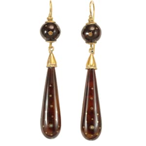 Victorian piquè 14K gold earrings