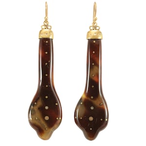Victorian piquè 14K gold earrings