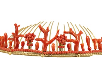 Victorian coral tiara