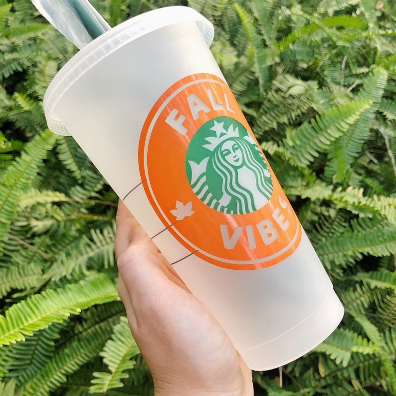 Custom Fall Vibes Starbucks Cup / Fall Starbucks cup / Custom Etsy
